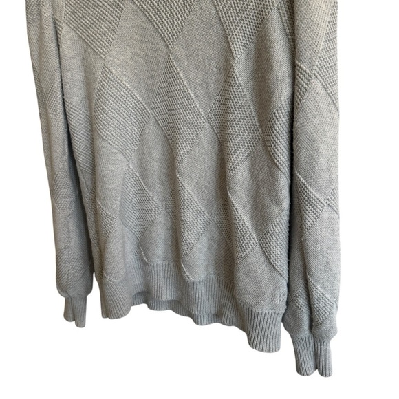 SWEATY BETTY Diamond Knitted Jumper, Cotton/Wool, Light Gray, Size S - Picture 5 of 8